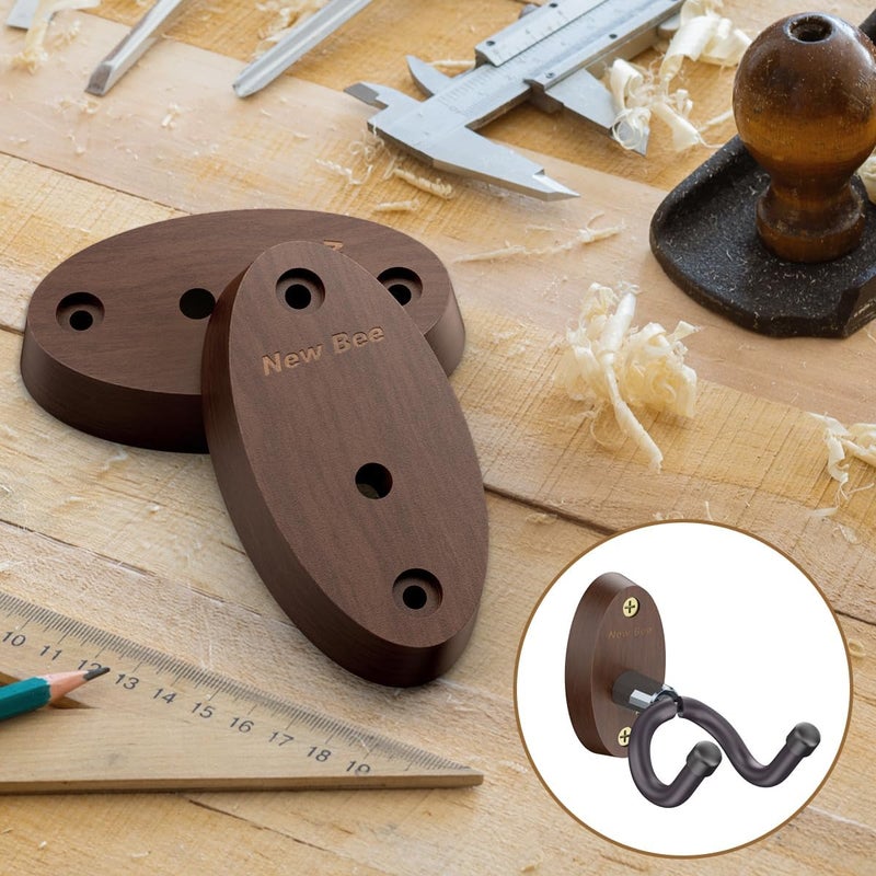 New Bee Ukulele Wall Mount, Guitar Wall Mount Hanger Hook Holder Stand Bracket with Screw Fits All Size Bass Mandolin Banjo - Image 5